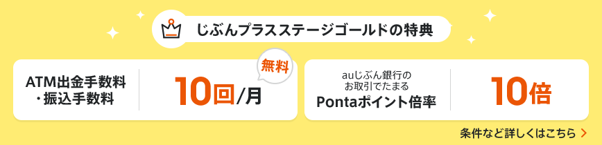 じぶんプラスステージゴールドの特典