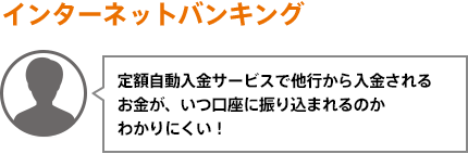 定額自動入金サービスで他行から入金されるお金が、いつ口座に振り込まれるのかわかりにくい！