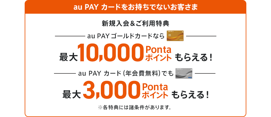 au PAY カードをお持ちでないお客さま